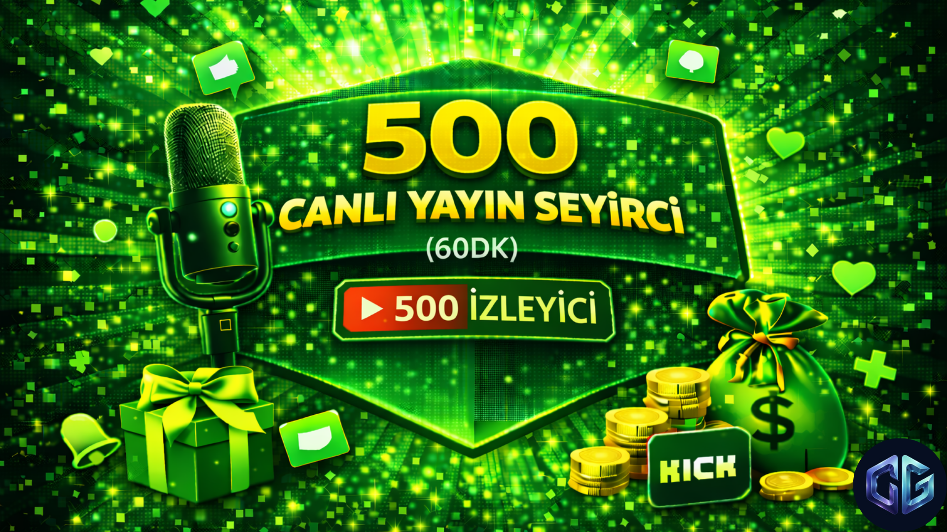 500 Canlı Yayın Seyirci (60dk)