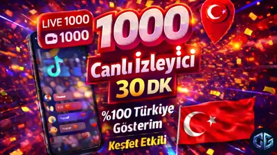 1000 Canlı Yayın Seyirci (30dk)