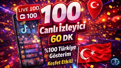 100 Canlı Yayın Seyirci (60dk)